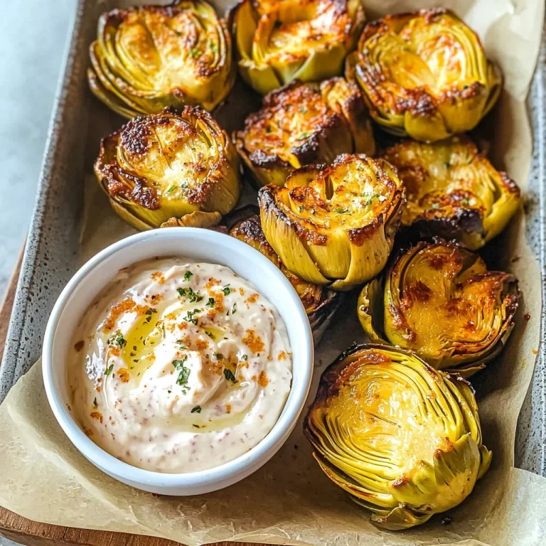 Air Fryer Artichoke Hearts with Garlic Aioli (Keto and Low Carb)
