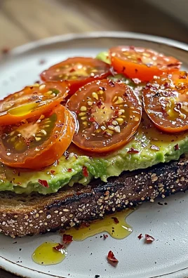 Avocado Tomato Toast with Chili Flakes