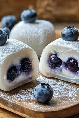 Blueberry Cream Mochi Buns