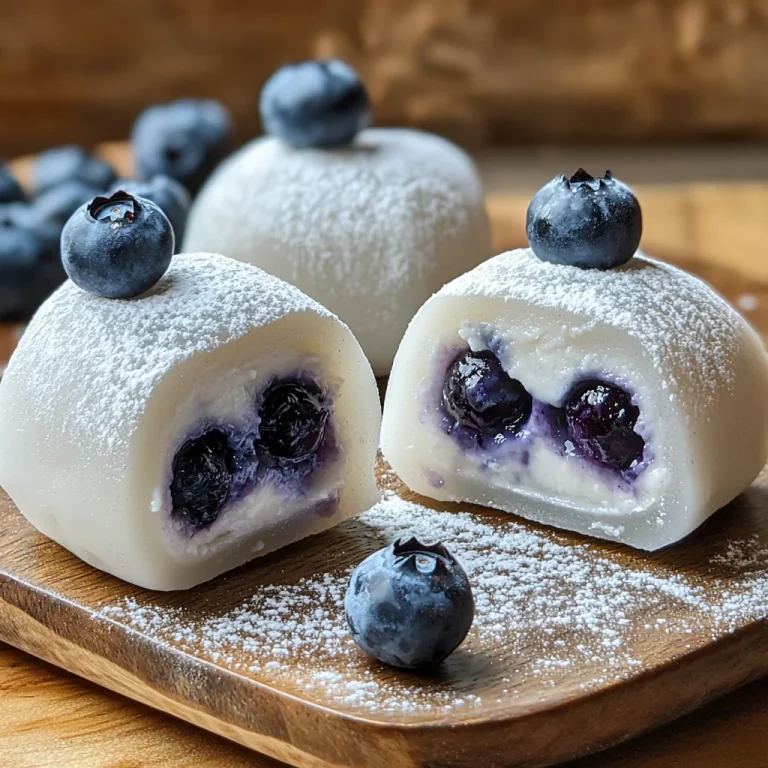 Blueberry Cream Mochi Buns