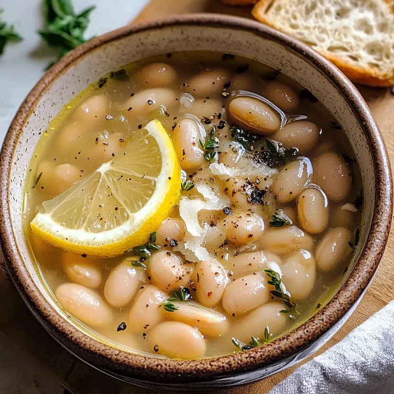Brothy White Beans with Parmesan & Lemon
