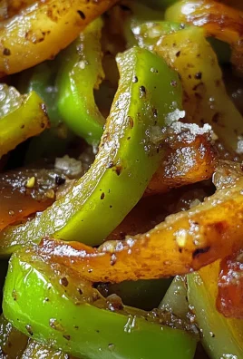 Caramelized green bell peppers