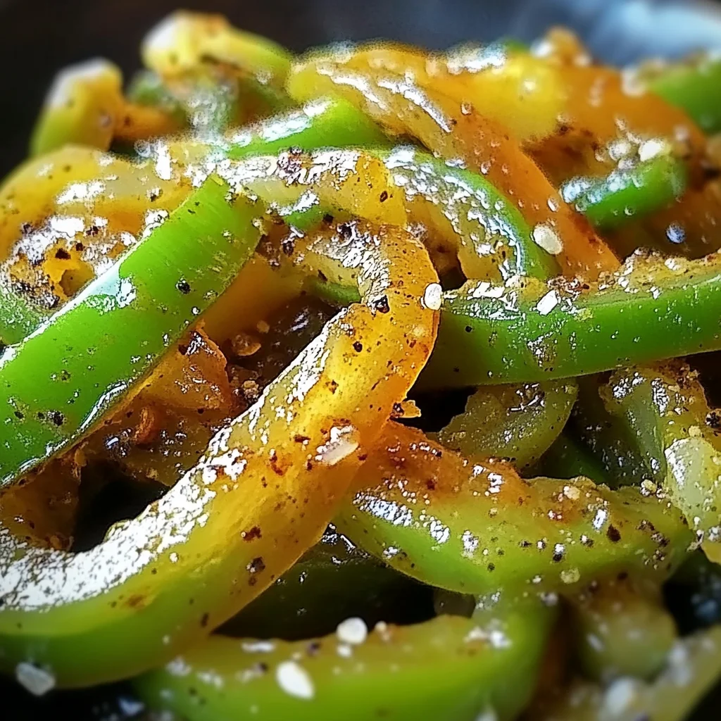 Caramelized green bell peppers image 2