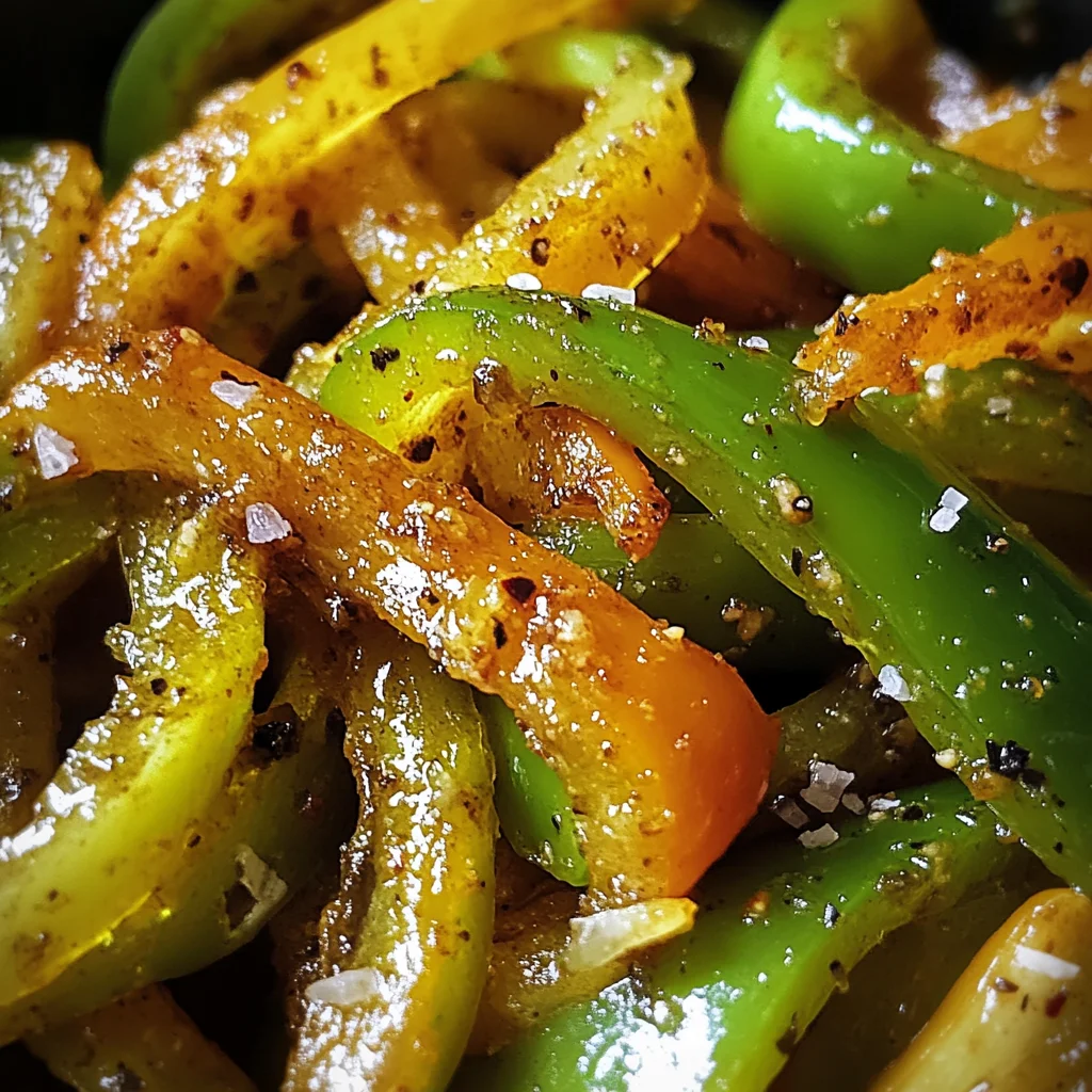 Caramelized green bell peppers image 4