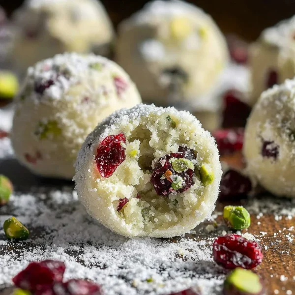 Cranberry Pistachio White Chocolate Truffles