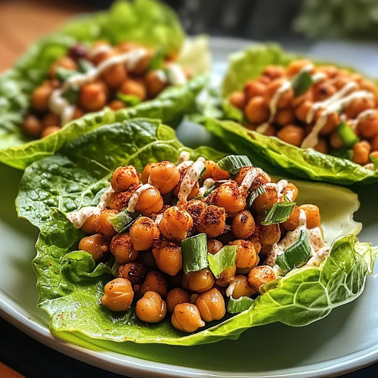 Crispy Chickpea Lettuce Wraps