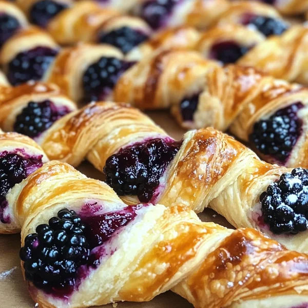 Delicious Blackberry Goat Cheese Puff Pastry Twists