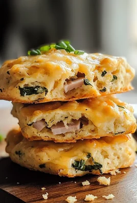 Delicious Breakfast Protein Biscuits with Spinach and Cheese