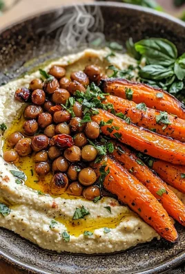 Delicious Roasted Carrot and Lentil Salad with Hummus Recipe