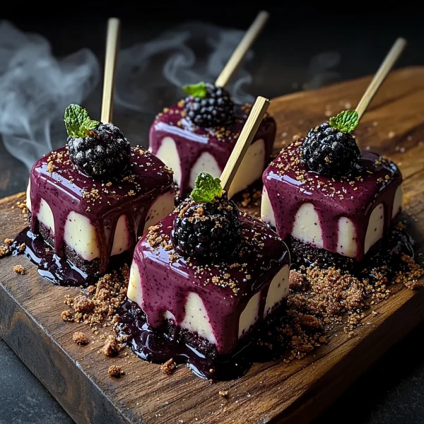 Forbidden Forest Blackberry Cheesecake Pops