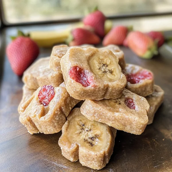 Homemade Strawberry Banana Dog Treats