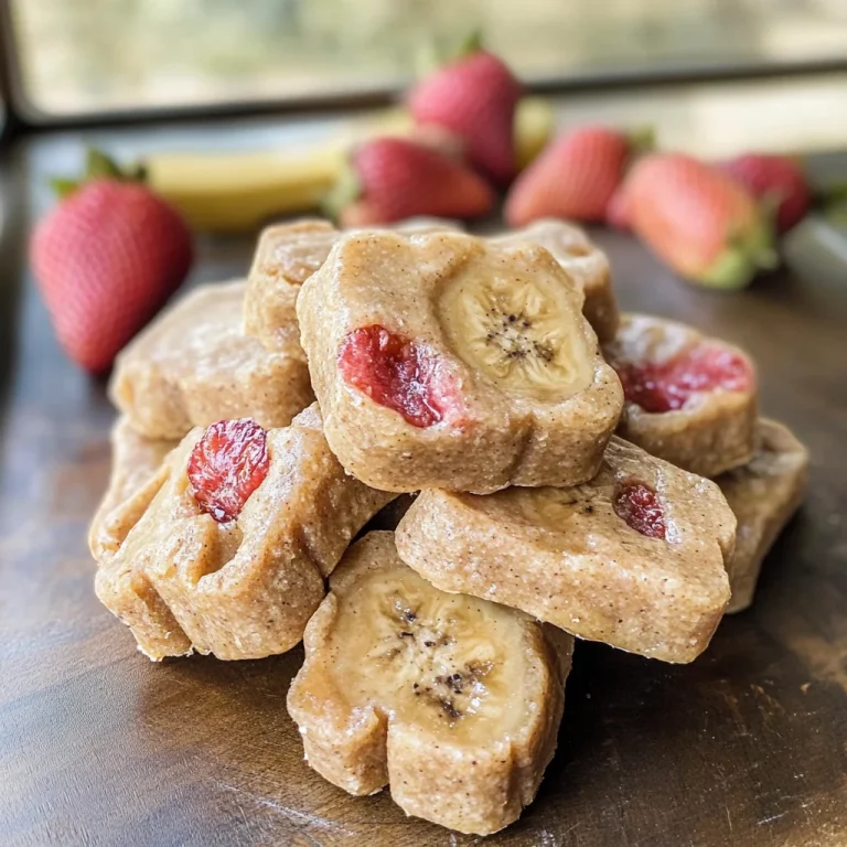 Homemade Strawberry Banana Dog Treats