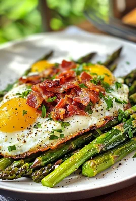 Keto Asparagus and Eggs With Warm Bacon Dressing