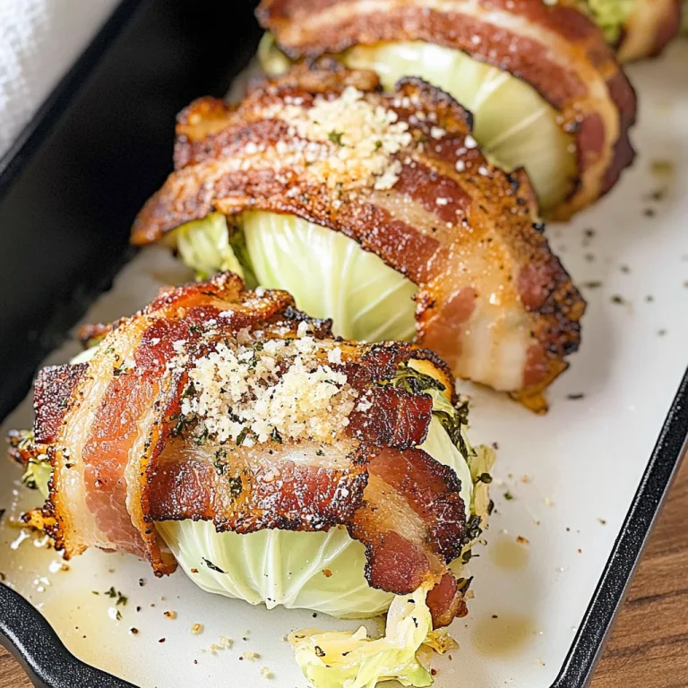 Keto Bacon-Wrapped Cabbage