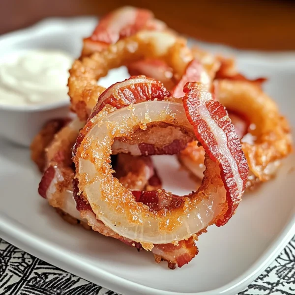 Keto Bacon Wrapped Onion Rings