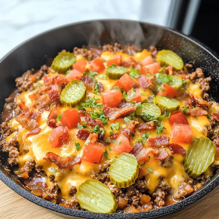 Keto Cheeseburger Skillet