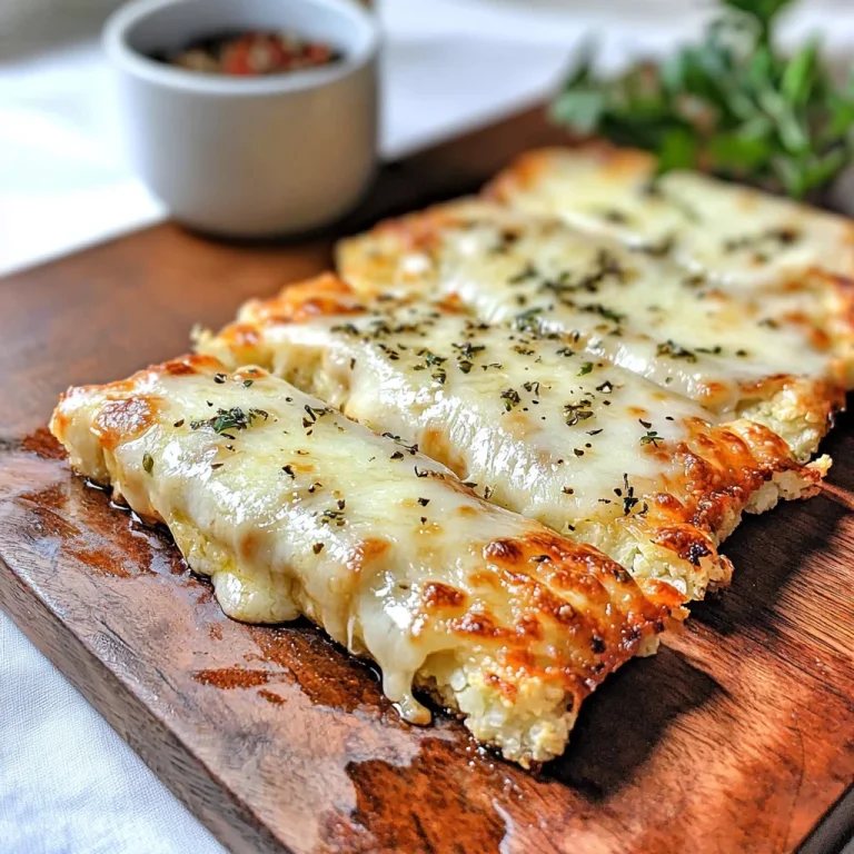Keto Cheesy Cauliflower Breadsticks