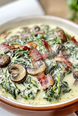 Keto Creamed Spinach With Mushrooms