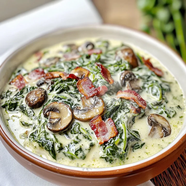 Keto Creamed Spinach With Mushrooms