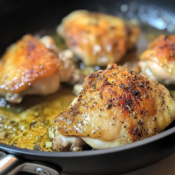 Keto Pan Seared Chicken Thighs