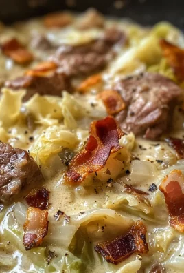 Keto Pork and Cabbage in Creamy Bacon Sauce