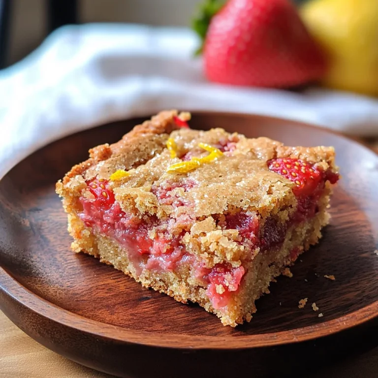 Keto Strawberry Lemon Blondies
