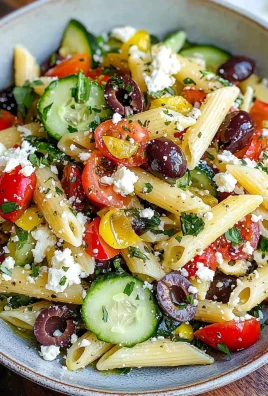 Lemon Herb Mediterranean Pasta Salad