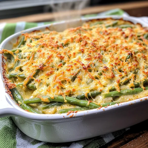 Low-Carb Cheesy Green Bean Casserole