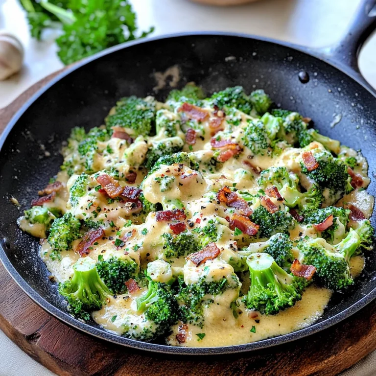 Low-Carb Garlic Parmesan Broccoli Skillet