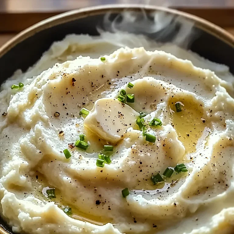 Mashed Cauliflower with Sour Cream (Low-Carb)
