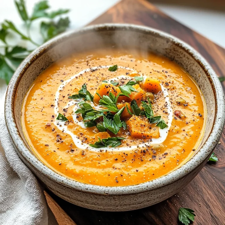 One Pot Creamy Carrot Lentil Soup
