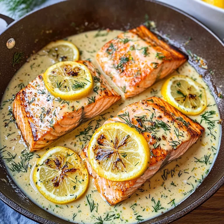 Pan-Seared Salmon in a Creamy Lemon Sauce