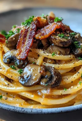 Pumpkin & Mushroom Spaghetti with Crispy Bacon