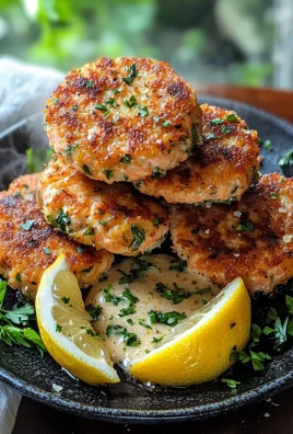 Salmon Patties with Creamy Lemon-Garlic Sauce
