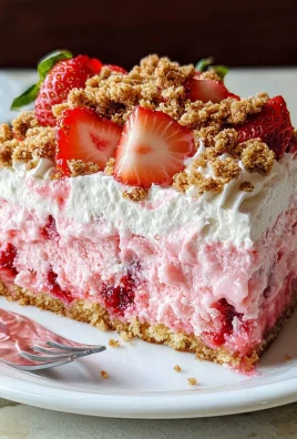 Strawberry Crunch Poke Cake