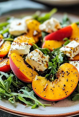Summer Peach Salad with Feta and Arugula