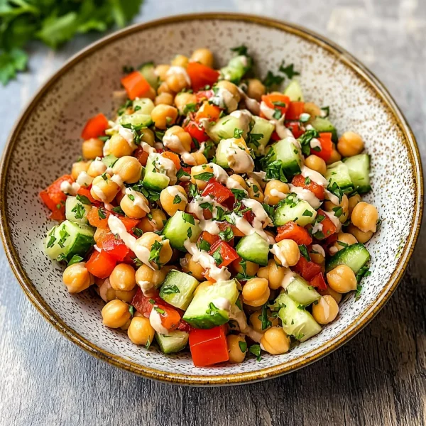 Tahini Lemon Chickpea Salad: A Refreshing Delight!