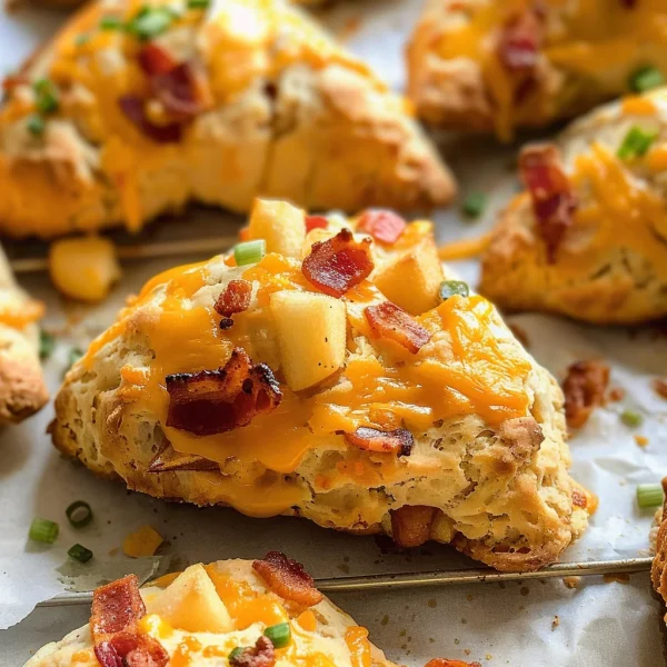 Air Fryer Apple Cheddar Bacon Scones