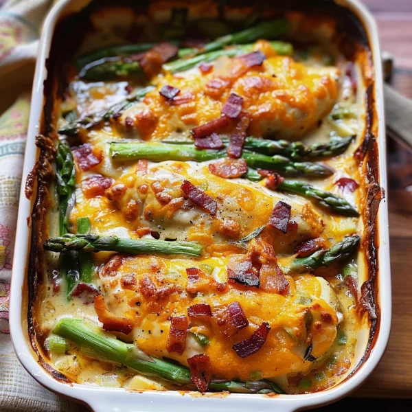 Asparagus & Bacon Chicken Potato Casserole