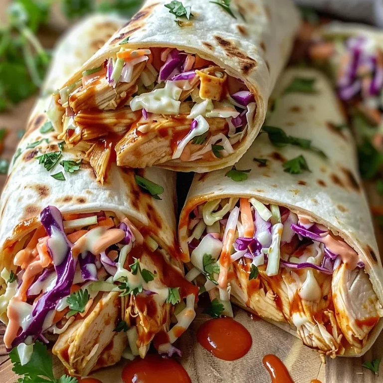 BBQ Chicken Coleslaw Wraps