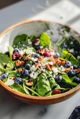 Blueberry Spinach Salad with Honey Balsamic Dressing