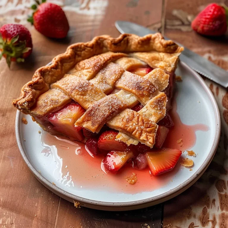 Brown Butter Strawberry Peach Pie