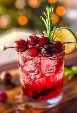 Cranberry Gin and Tonic with Rosemary