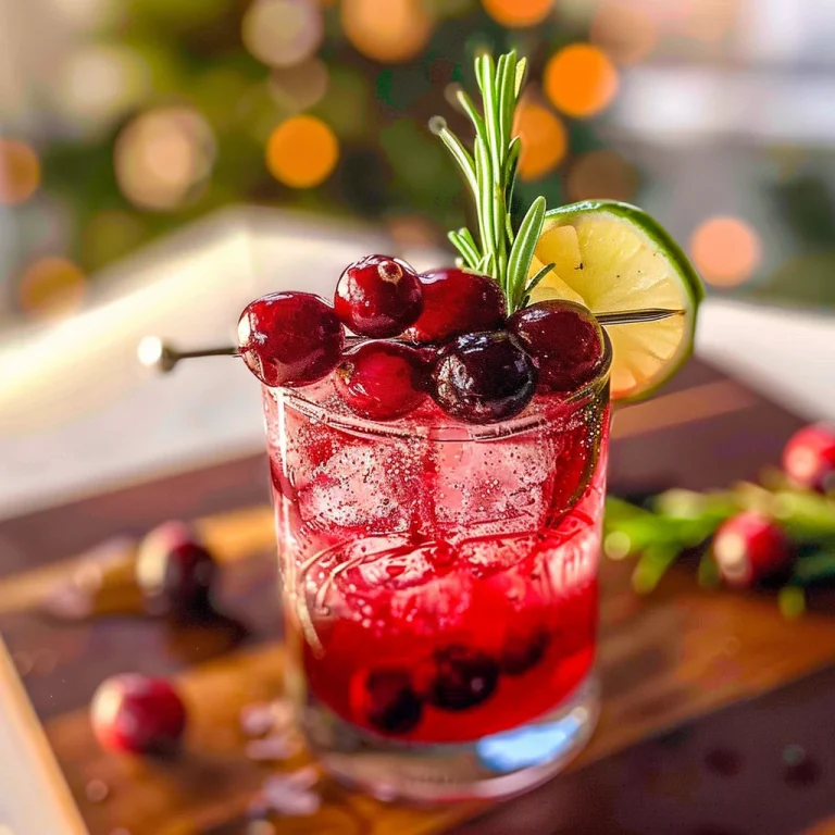 Cranberry Gin and Tonic with Rosemary