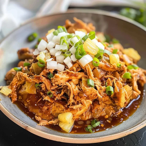 Crockpot Pineapple BBQ Chicken