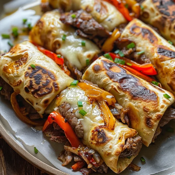 Delicious Keto Philly Cheesesteak Roll Ups