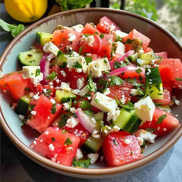 Greek Watermelon Salad