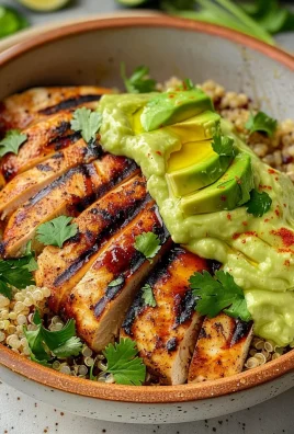 Grilled Chicken Quinoa Bowls with Avocado Sauce Delight!