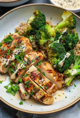 Grilled Chicken & Broccoli Bowls With Creamy Garlic Sauce Delight Your Taste Buds!