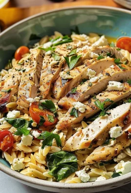 High Protein Mediterranean Chicken Orzo